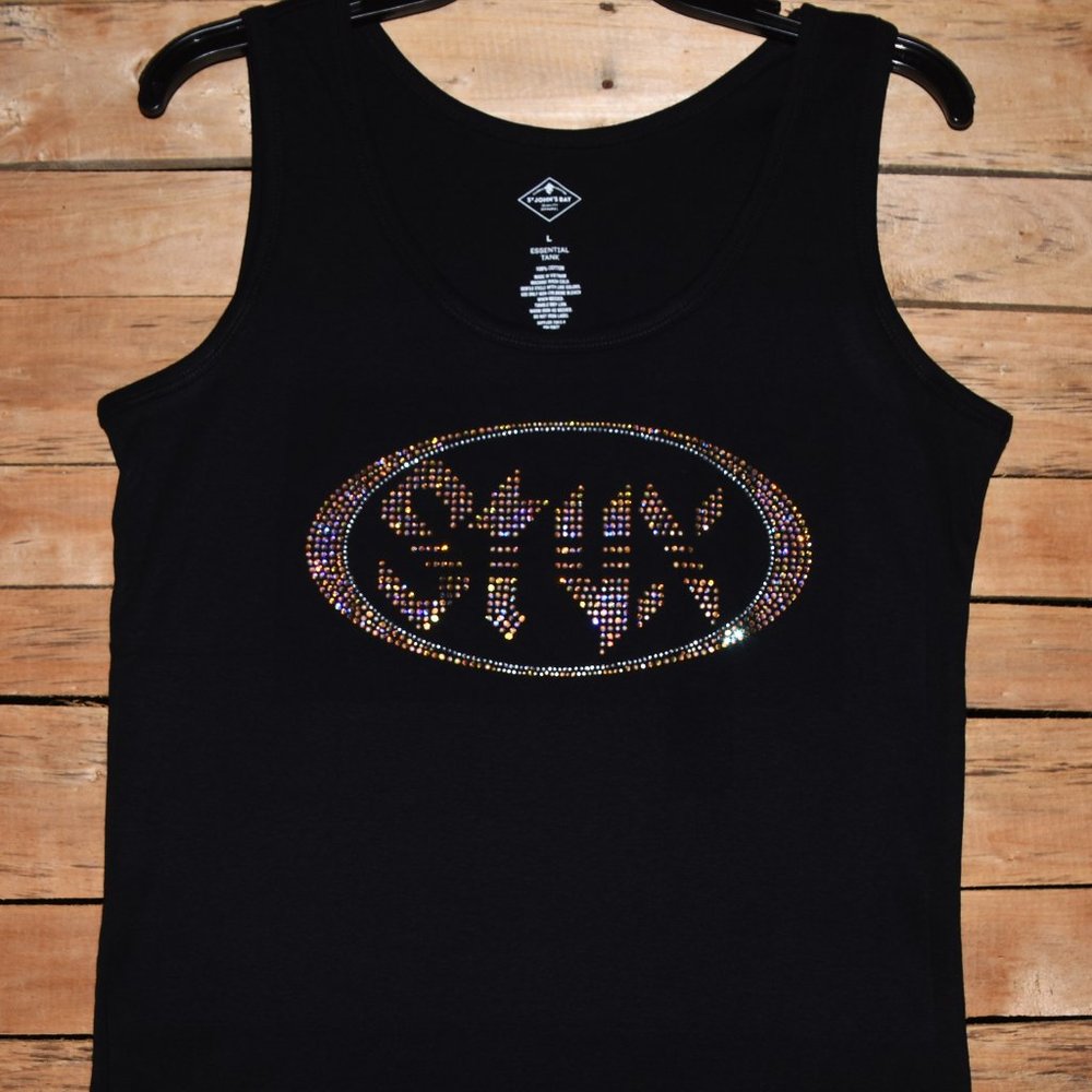 Styx rhinestone  bling  tank top  XS,S,M,L,XL,XXL,1X,2X… - Picture 2 of 9